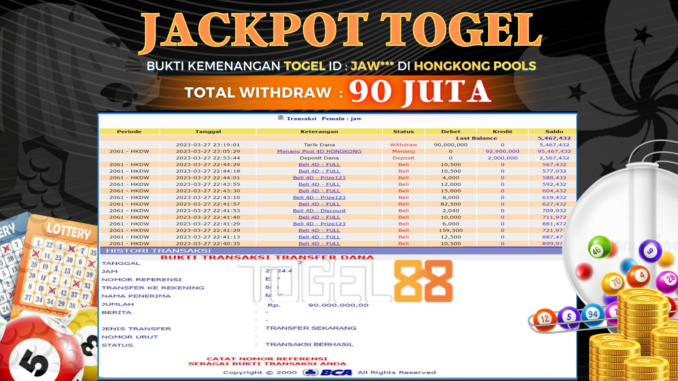 Bukti jackpot Togel88 #41