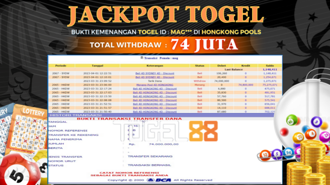 Bukti jackpot Togel88 #55