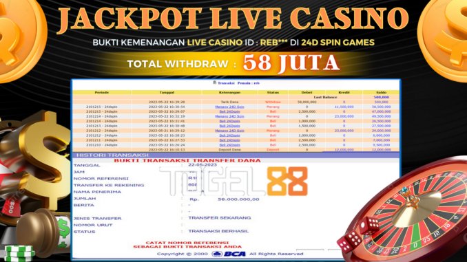 Bukti jackpot Togel88 #198