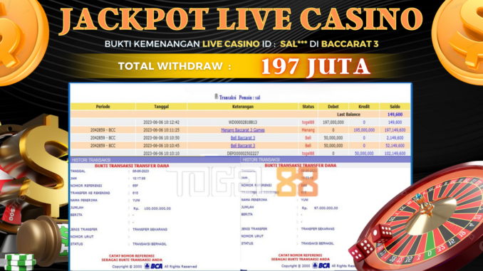 Bukti jackpot Togel88 #230