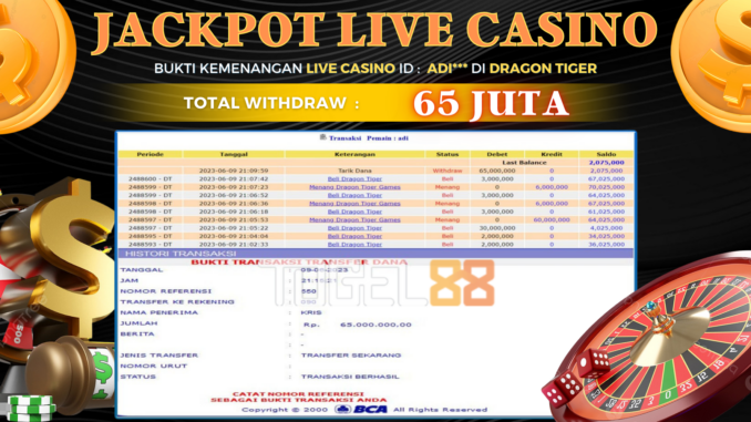 Bukti jackpot Togel88 #238