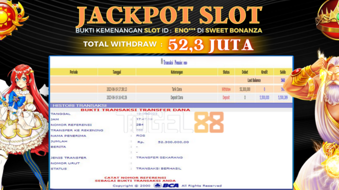 Bukti jackpot Togel88 #254