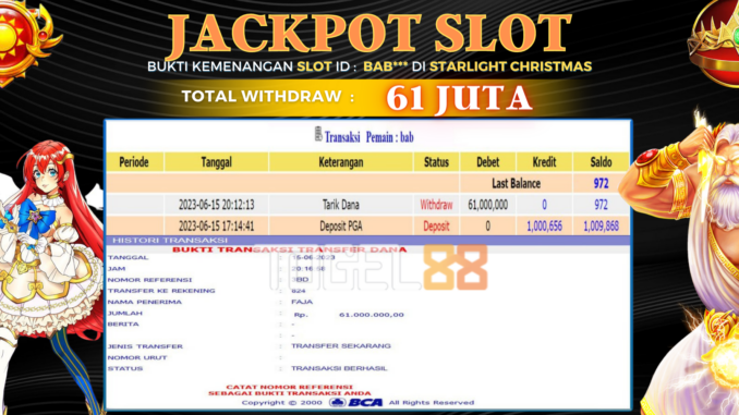 Bukti jackpot Togel88 #246