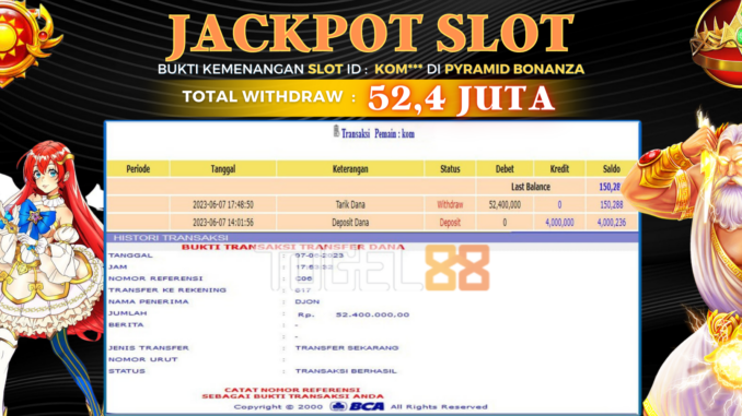 Bukti jackpot Togel88 #234